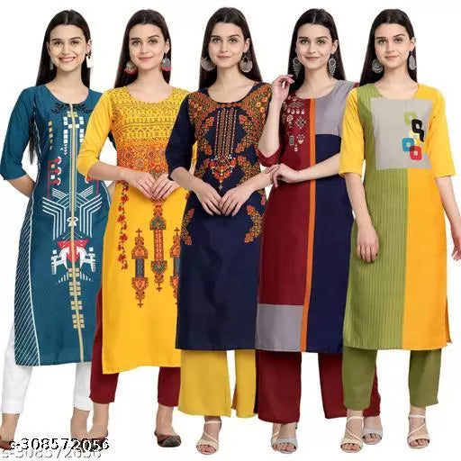 New Fancy Dhamaka Kurti On Lowest Price & Best Quality pack 5